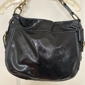 Coach Zoe Patent Leather Medium Hobo Shoulder Bag #12735